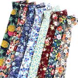 Cravates fines à imprimé floral pour hommes et femmes, en coton, pour garçons et filles, pour costumes, pour fête de mariage, cadeaux pour hommes