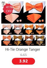 Hi-Tie Nœuds papillon verts de Noël pour hommes Cravate papillon en soie Ensemble de boutons de manchette et mouchoirs pour fête de mariage Nœud papillon uni à carreaux cachemire