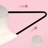 50pcs Butterfly Shaped Design Disposable Face Mask Breathable 3layer Morandi Color Protective Face Cover V-face Anti Dust Mask