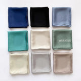 Silk Satin Handkerchief Plain Neck Scarf For Women Small Shawls Wraps Bandana Head Scarfs 70x70CM Square Headband Hijab Scarves