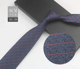 Cravate à fleurs en grille, tissée en gros, 8 cm, accessoires de mariage, bleu, homme, pois, cachemire, convient aux groupes, fêtes, bureau