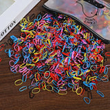Lot de 1 000 élastiques à cheveux en nylon pour filles, accessoires pour cheveux, queue de cheval, ornements pour enfants