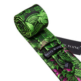 Ensemble élégant de cravates et boutons de manchette en soie à fleurs multiples pour homme, cravate jacquard à fleurs pour mariage, entreprise, fête, événement, Barry.Wang