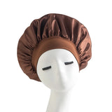 Newly Satin Night Hair Cap Women's Solid Sleeping Hat Sleep Care Bonnet Nightcap For Women Unisex Cap