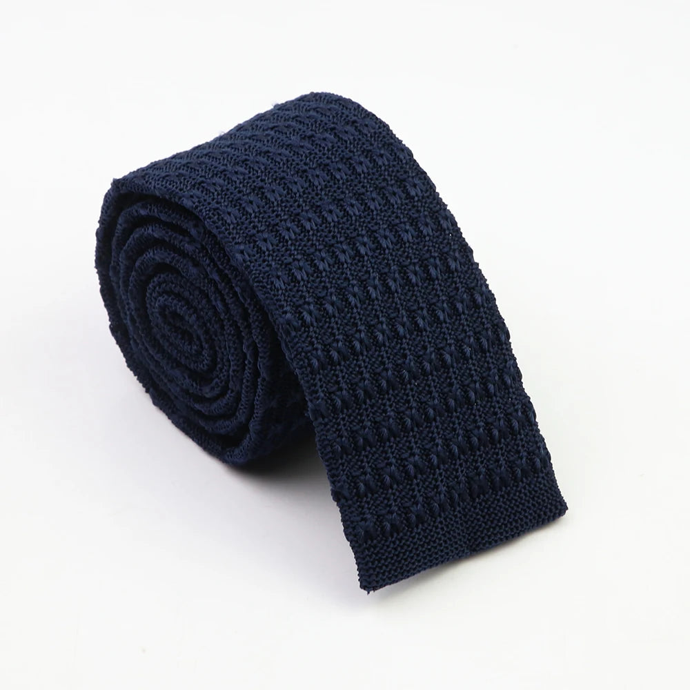 Cravates classiques en tricot pour hommes, cravates décontractées, à pois, à carreaux, pour loisirs, chaudes, pour affaires, mariage, largeur 6 cm
