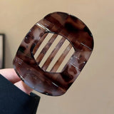New Korean Acetic Acid Hair Clip Hair Accessories Elegant Women's Leopard Print Spoon Clip Low Ponytail Spring Hair Clip 1pc