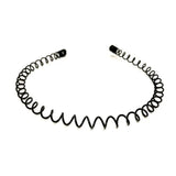 Black Metal Wavy Headband Men Women's Hair Band Head Hoops Bands Headwear Sport Headbands Hairband Bangs Holder Hair Accessories
