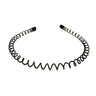 Black Metal Wavy Headband Men Women's Hair Band Head Hoops Bands Headwear Sport Headbands Hairband Bangs Holder Hair Accessories