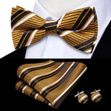 Hi-Tie Nœuds papillon verts de Noël pour hommes Cravate papillon en soie Ensemble de boutons de manchette et mouchoirs pour fête de mariage Nœud papillon uni à carreaux cachemire