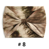 Tie Dye Headbands for Women Wide Turban Headwrap Knotted Vintage Hairbands Cotton Bandanas Bandage Headscarf Hair Accessories