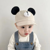 Cute Bear Ear Baby Hat Kids Boy Girl Soft Cotton Peaked Bonnet Caps Children Cartoon Casual Sun Visor Hats