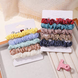 5Pcs/Set Simple Solid Color Elastics Hair Ties for Women Thick Hair Soft No Hurt Hair Ponytail Holder Hair Rope Hair Accessories
