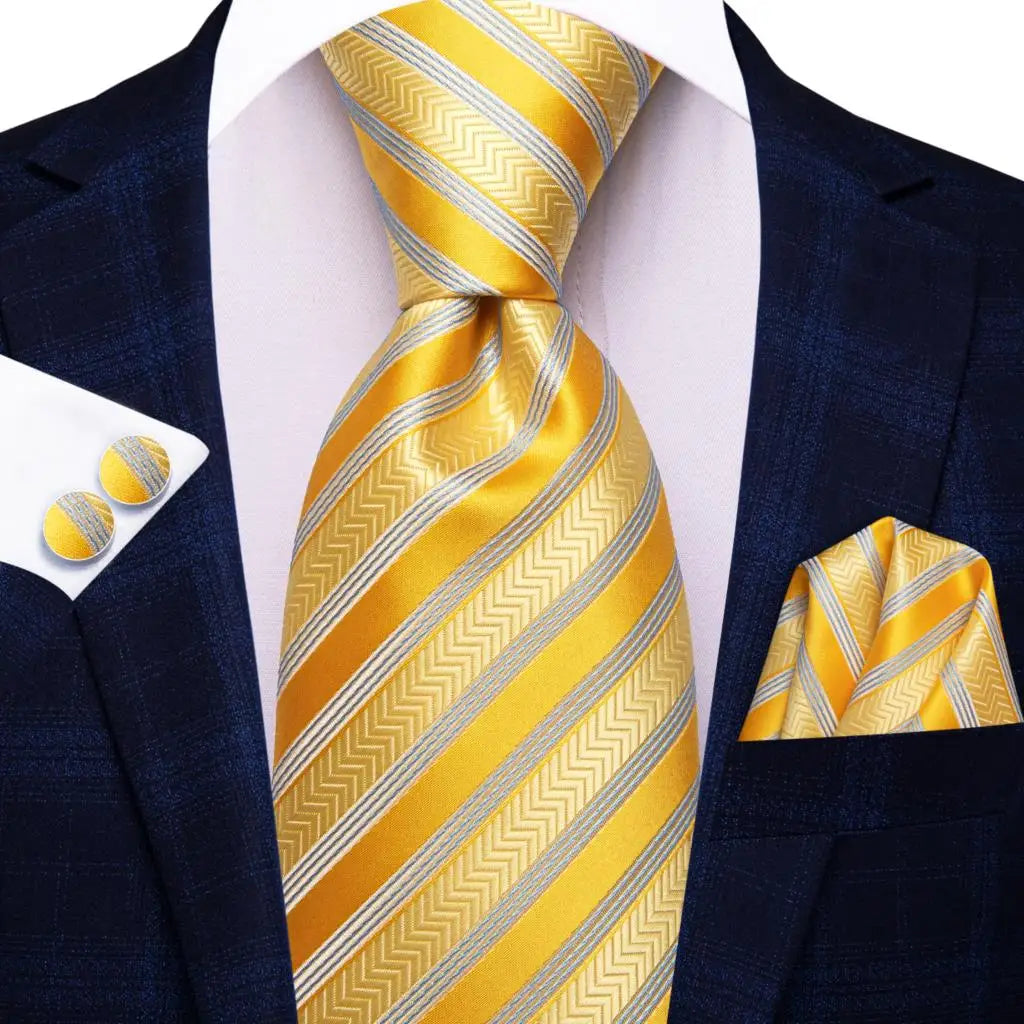 Cravates pour hommes 2023, nouvelle mode pour hommes, 8,5 cm, pochette, boutons de manchette, accessoires de mariage, créateur de cravates Hi-Tie, vente en gros