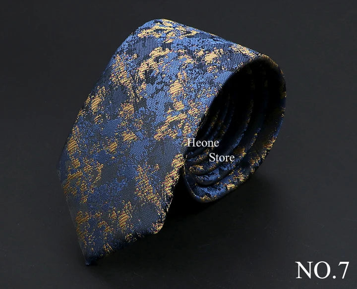 26 Styles Men's Jacquard Novelty Ties Skinny Floral Paisley Striped  Necktie Business Narrow Suit Shirt Daily Wear Accessories