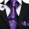 Ensemble élégant de cravates et boutons de manchette en soie à fleurs multiples pour homme, cravate jacquard à fleurs pour mariage, entreprise, fête, événement, Barry.Wang