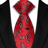 Cravate classique en cachemire pour homme, motif floral de luxe, motif à pois, 8 cm, jacquard, pour homme, pour affaires, mariage, fête, accessoire de tous les jours
