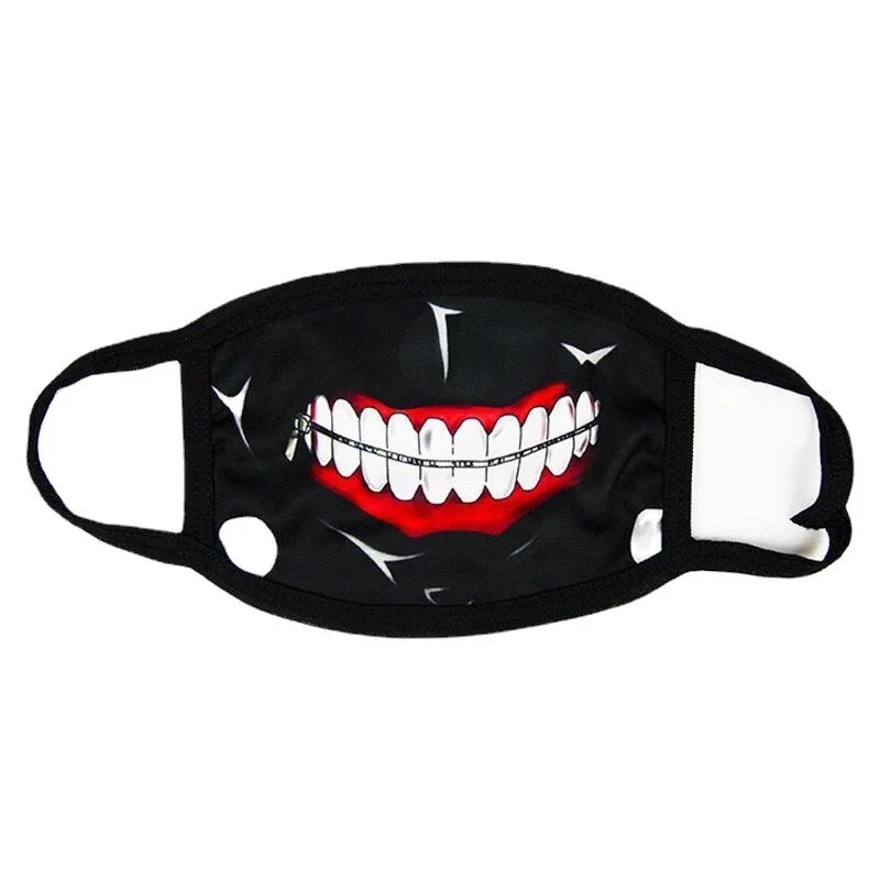 1 masque anti-poussière filtre adulte grande bouche masques faciaux 3D mascara Halloween masculin réutilisable lavable masque de clown mascara divertida