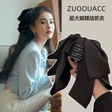 New Korean  Big Size Bow Hair Clip Claw Clamp Women  High Ponytail  Barrettes Headwear Girls Women Hair Accessories