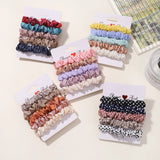 5Pcs/Set Simple Solid Color Elastics Hair Ties for Women Thick Hair Soft No Hurt Hair Ponytail Holder Hair Rope Hair Accessories