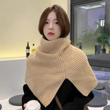 Écharpe femme automne hiver nouvelle mode vêtements d'extérieur foulard tête couleur unie cou couverture laine tricoté châle livraison gratuite