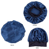 Women's Satin Solid Elastic Wide-brimmed Sleeping Hat Unisex Head Wrap Elastic Band Cap Hair Care Bonnet Night Hat bonnet