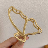 Metal Hair Claw Crab Clip for Women Girls Korean Non Slip Big Geometric Barrette Shark Clip Hairpin Head Pearl Hair Accessories