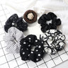 3/5PCS Black White Elastic Hair Bands for Girls Simple Basic Headband Women Rubber Band Hair Accessories Holder Scrunchies Gifts