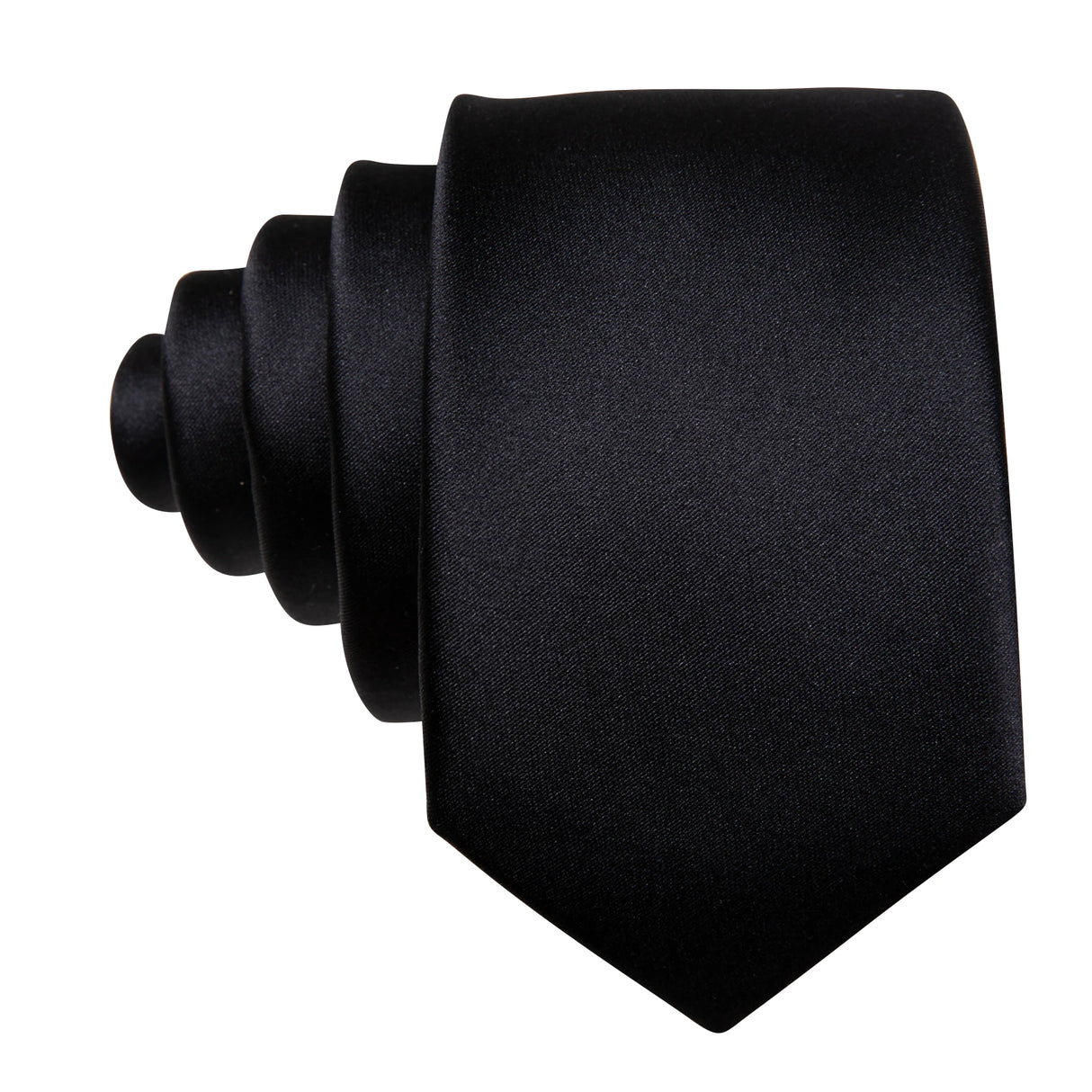 Cravates en soie noire pour hommes, classiques, solides, tissées de haute qualité, avec pochette et boutons de manchette, pour soirées formelles, design Barry.Wang