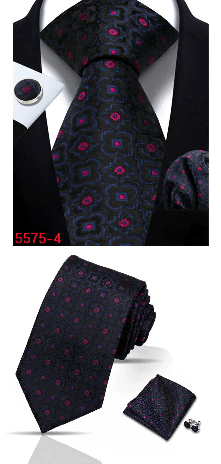 Cravate homme Paisley Jacquard tissé 8 cm formelle affaires mariage cravate poche carré ensemble costume cravate haute qualité fait main Gravata