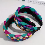 4.5-5CM Stunning Wide Women Headpiece Satin Cloth Braided Headbands for Woman Ladies Daily Shopping Party Head Hoop Accessories