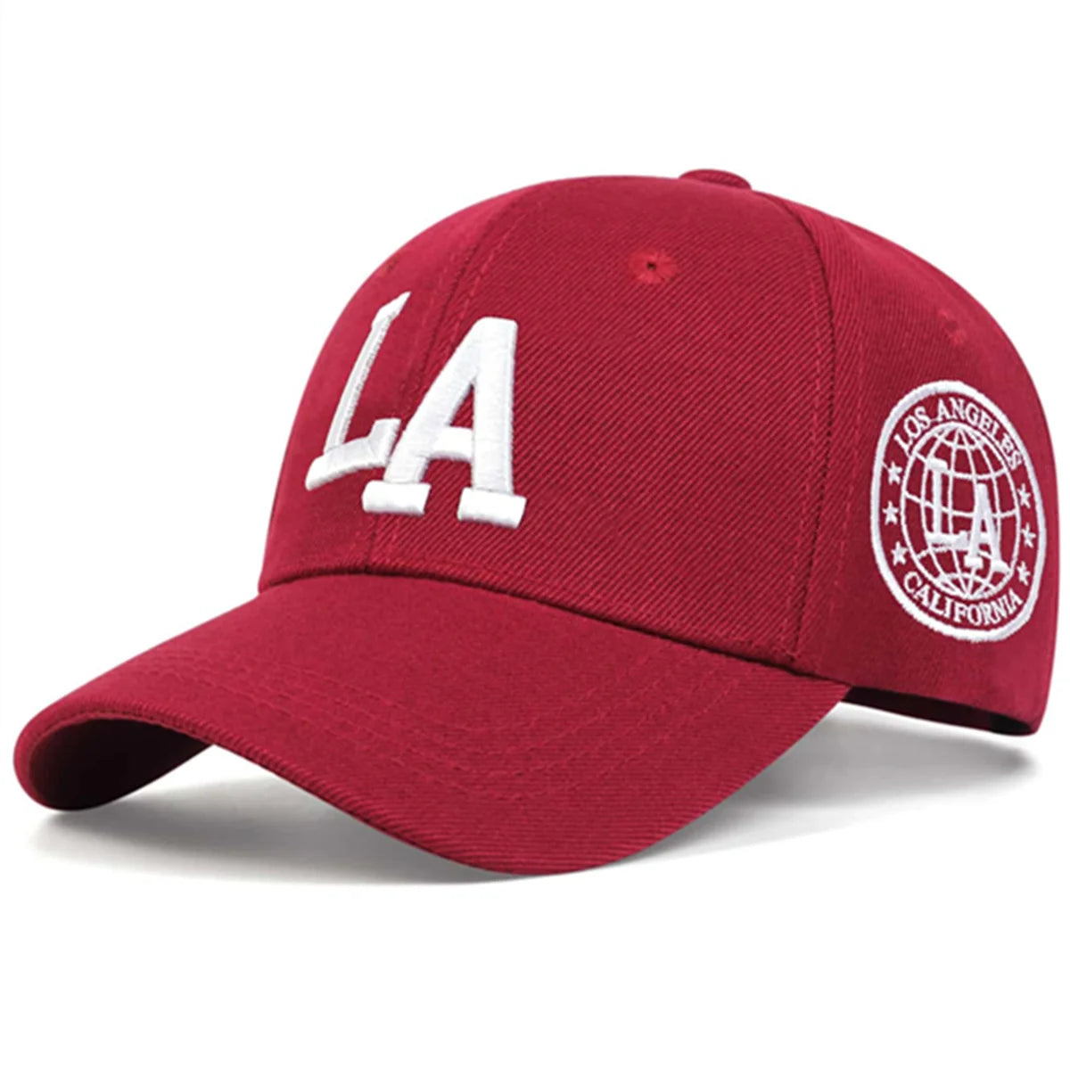 Casquette de baseball unisexe avec lettres brodées LA, ajustable, décontractée, pour le printemps et l'automne, pour l'extérieur, avec protection solaire