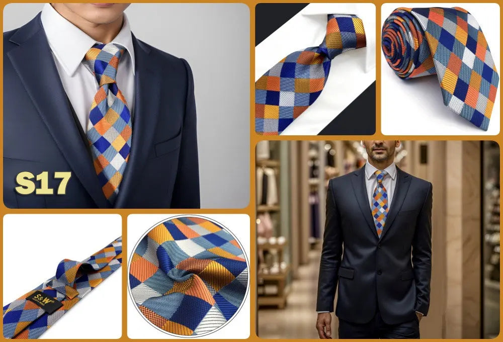 Cravates classiques jaunes et marron pour hommes, tenue de soirée, mariage, école, livraison directe