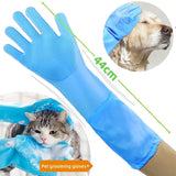 Reinigungshandschuhe für die Tierpflege, Badehandschuh für Hunde und Katzen, indirekter Shampoo-Gel-Schrubber, sauberer weicher Silikonhandschuh, Hand- und Hautschutz