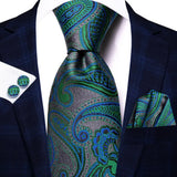 Hi-Tie Cravate de mariage en soie pour homme, motif cachemire, couleur unie, rose, corail, design tendance, qualité, mouchoir, bouton de manchette, fête d'affaires