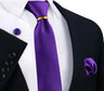 Ensemble de cravates en soie de luxe pour hommes, cravate, mouchoir, boutons de manchette avec anneau en métal doré, broche, costume, fête de mariage, accessoires pour hommes