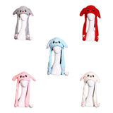 Bonnet mignon pour femme avec oreilles de lapin et peluche, chaud et lumineux, idéal pour l'automne et l'hiver, idéal pour les voyages en plein air ou les activités en plein air.