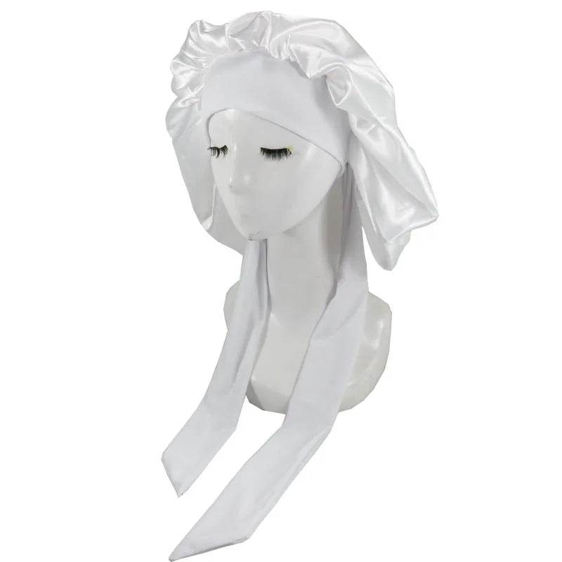Bonnet de nuit en satin pour femme et homme, bonnet de nuit unisexe, bonnet de douche