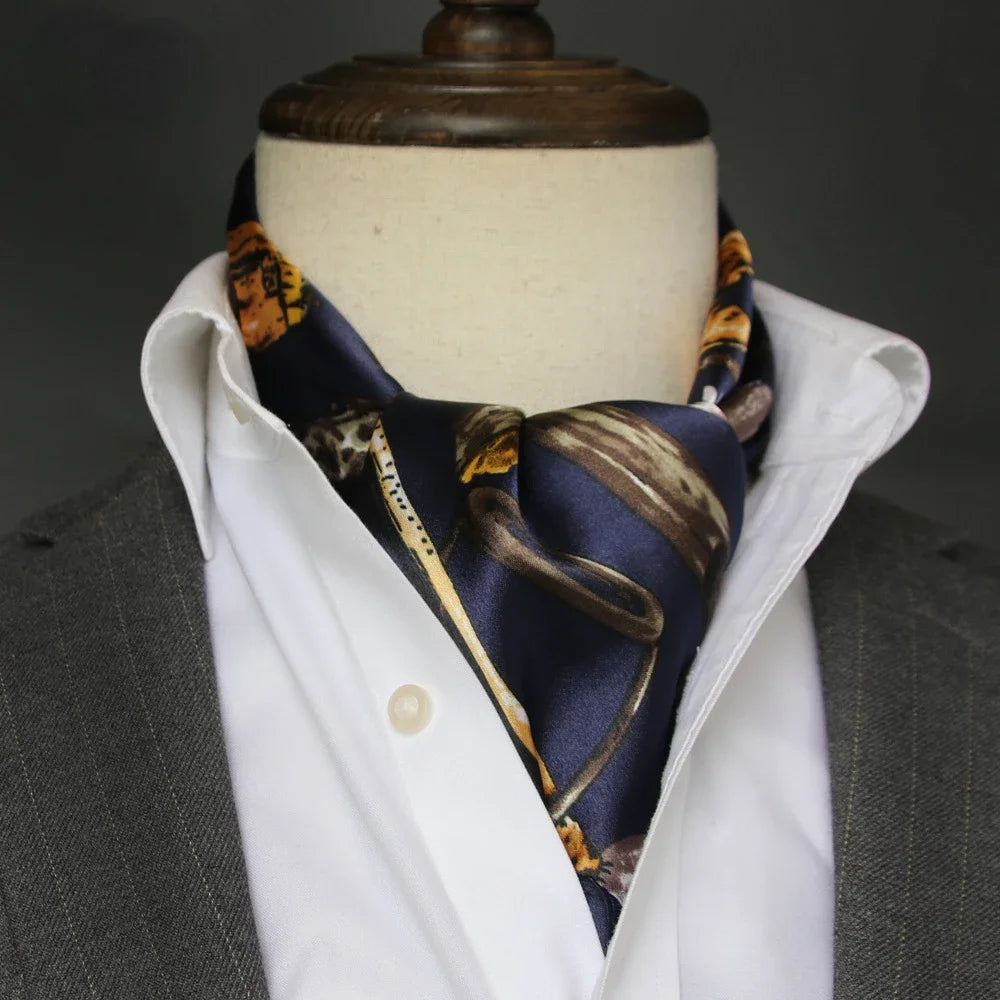 Foulard en soie britannique pour hommes, petite serviette carrée, foulard en soie satinée, foulard pour hommes, style coréen, printemps-automne, affaires pour hommes