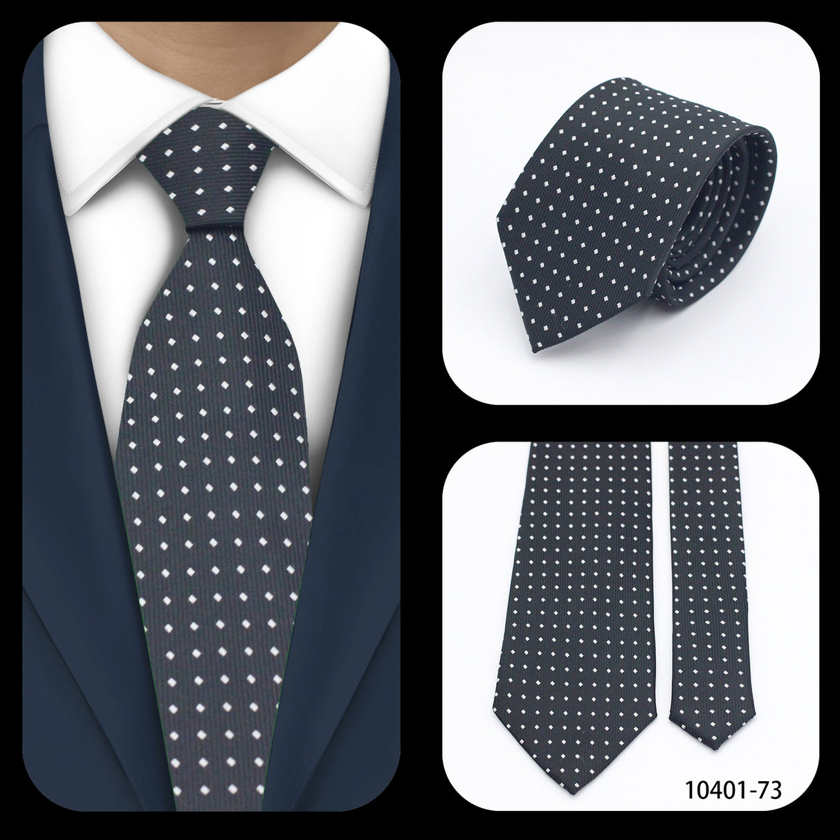 Cravates élégantes à pois pour hommes LYL 7 cm, cravate de luxe avec imprimé géométrique, cadeau pour invités, accessoires de festival pour gentleman