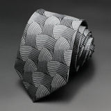 Jacquard Striped Plaid Paisley Necktie 8cm Polyester Male Narrow Tie Skinny Tuxedo Suit Shirt Gift For Business Men Accessory