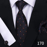 Cravate pour homme classique à carreaux, mouchoirs, cravate rouge, boutons de manchette pour homme, chemisier, affaires, mariage, accessoires, collier pour femme, cadeau pour homme