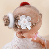 1pcs Ins Daisy Flower Hair Clips Baby Girl Hairpins for Kids Lace White Barette Princess Hooks Infant Accessories Korean