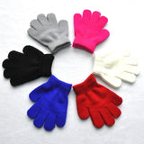 Gants tricotés pour enfants, mitaines d'hiver en fourrure solide pour enfants de 3 à 7 ans