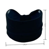 Fashion Solid Color Wide Hair Band Elastic Knotted Yoga Hairband Sports Headband Women
