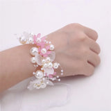 Elegant Girls Headband Lmitated Pearl Hair Headdress Baby Girls Flower Wreath Bride Garland Head Hoop Wedding Headbands Hair