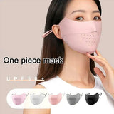 Masque facial en soie glacée, protection UV, été, réglable, respirant, pour hommes et femmes, course à pied, cyclisme, sport
