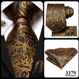 Hi-Tie – Cravate de mariage en soie violette unie à motif cachemire pour homme, ensemble de qualité avec boutons de manchette et mouchoir, cadeau tendance, livraison directe