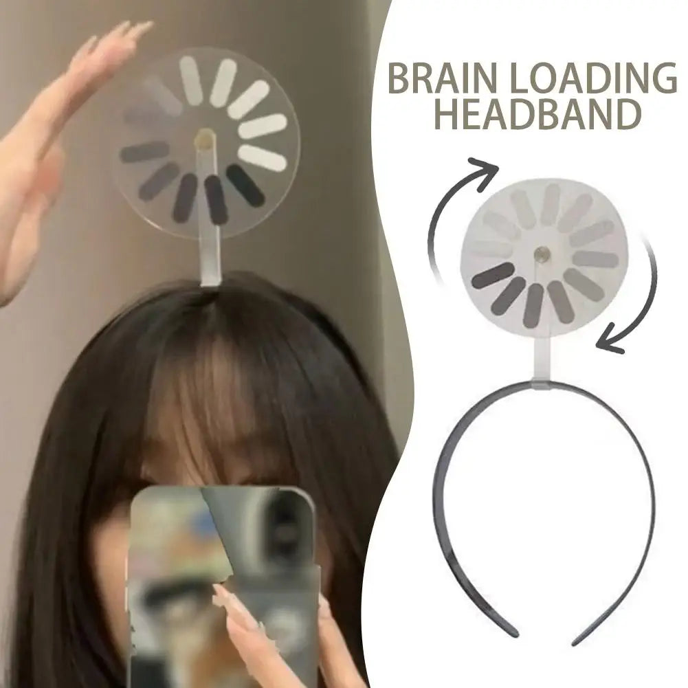 Brain Loading Hair Band Hairpin Funny Rotatable Simple And Cute Headband Festival Party Decoration Prank Hair Accessories
