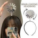 Brain Loading Hair Band Hairpin Funny Rotatable Simple And Cute Headband Festival Party Decoration Prank Hair Accessories