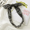 New Fashion Printing Rabbit Ear Knotted Elastic Hair Band Wide Girl Woman Hair Band Headband Hair Accessories Headdress